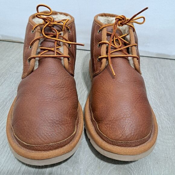 Ugg Australia Men's Neumel Lace Up Leather Winter Boots Size 9 Chestnut - Picture 15 of 15